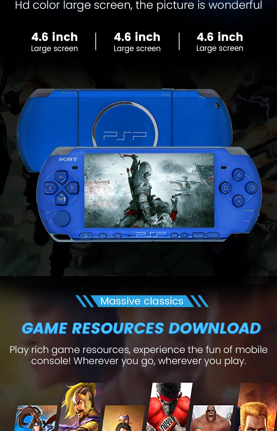 PlayStation Original PSP 3000 Handheld Game Console (PSP-3006) PlayStation Portable 3000 Game Console(Free Games)Cracked version