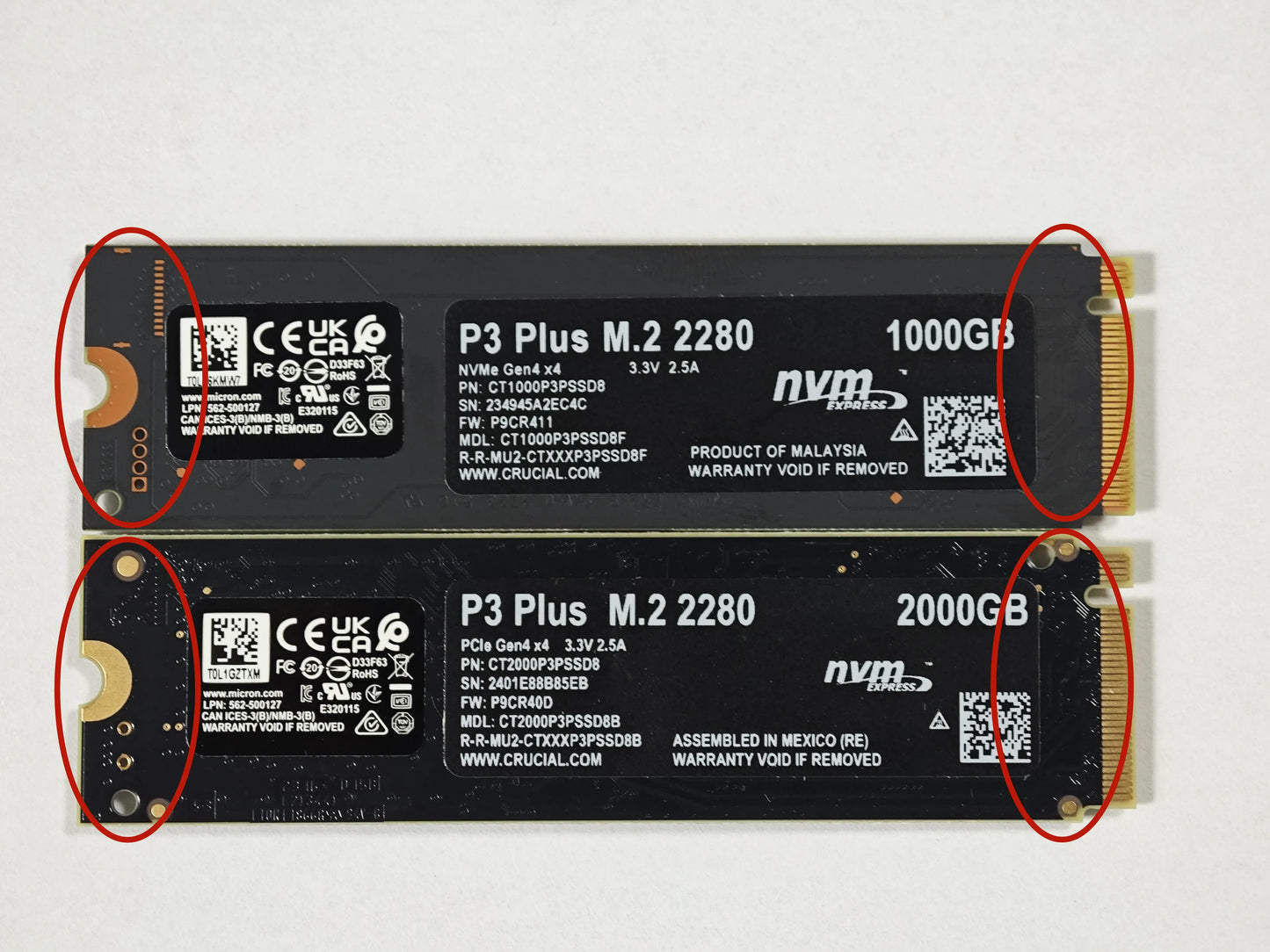 Crucial P3 Plus 1TB 2TB PCIe Gen4 3D NAND NVMe M.2 SSD, Up to 5000MB/s Solid State Drive for Gaming PC and Laptop(OEM Package)