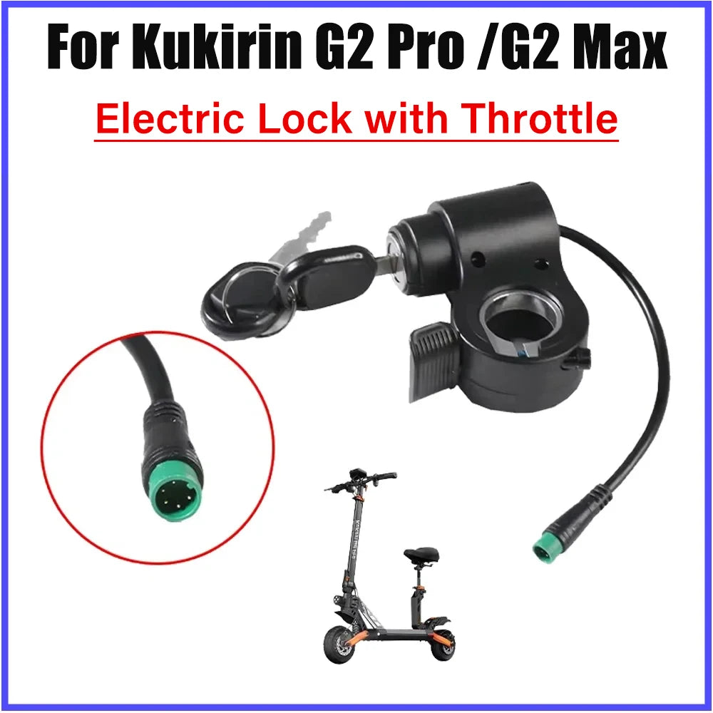 Electric Lock with Key Throttle For Kukirin G2 Pro /G2 Max Electric Scooter Accelerator switch Skateboard integrated Replacement
