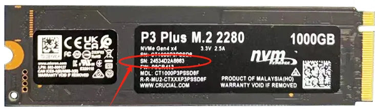 Crucial P3 Plus 1TB 2TB PCIe Gen4 3D NAND NVMe M.2 SSD, Up to 5000MB/s Solid State Drive for Gaming PC and Laptop(OEM Package)