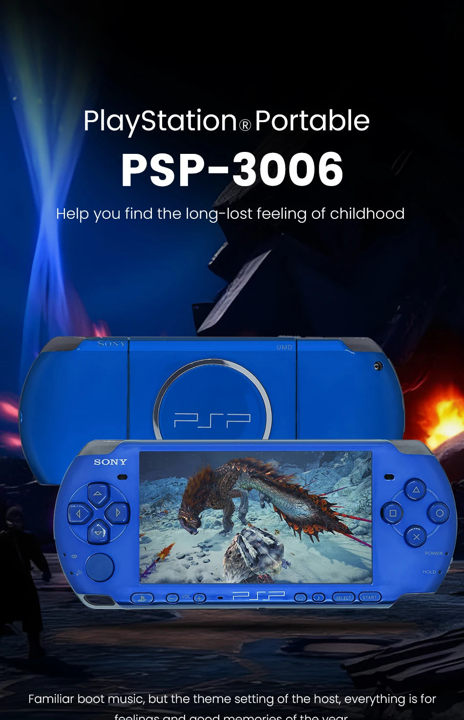 PlayStation Original PSP 3000 Handheld Game Console (PSP-3006) PlayStation Portable 3000 Game Console(Free Games)Cracked version