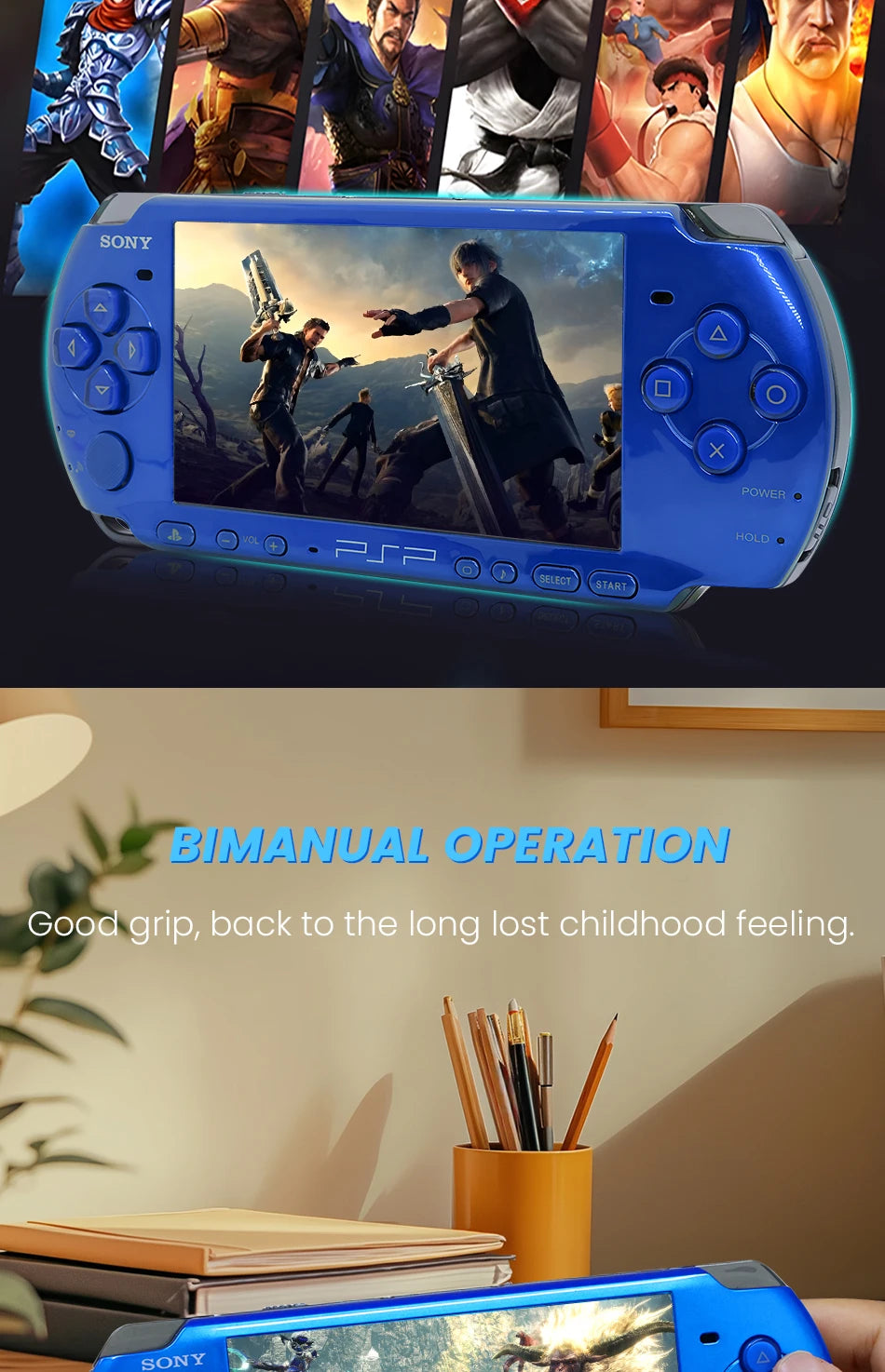 PlayStation Original PSP 3000 Handheld Game Console (PSP-3006) PlayStation Portable 3000 Game Console(Free Games)Cracked version