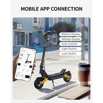 OOTD S10 E-Scooter 1400W Brand Motor 48V20AH Battery City Off-Road Electric Scooter Adult 10-inch Road Tires Foldable EScooters