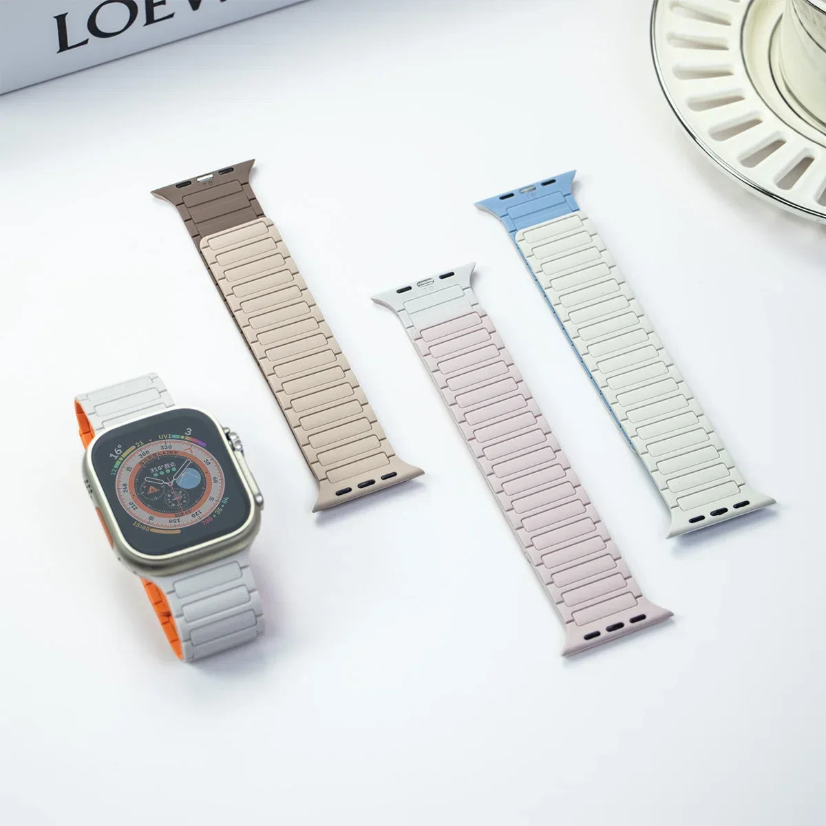 Silicone Magnetic Band for Apple Watch Strap Ultra 3 2 49mm 46mm 45mm 44mm 42mm 40 41mm Bracelet IWatch Series 11 10 9 8 7 6 SE