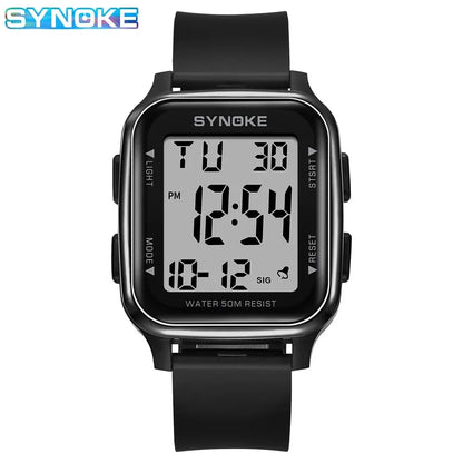 SYNOKE Outdoor Military Digital Watch New For Men Fashion Retro Men Watch Sports Waterproof Men Watch Multifunctional Luminous
