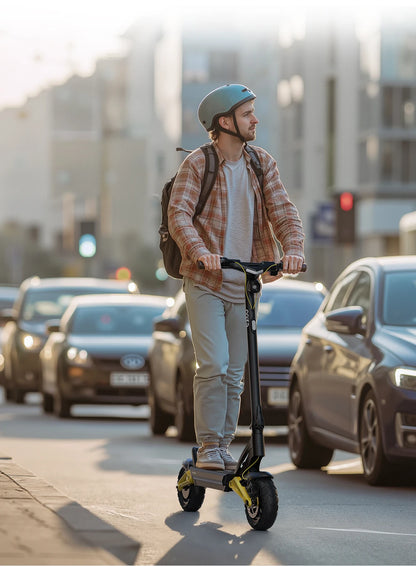OOTD S10 E-Scooter 1400W Brand Motor 48V20AH Battery City Off-Road Electric Scooter Adult 10-inch Road Tires Foldable EScooters