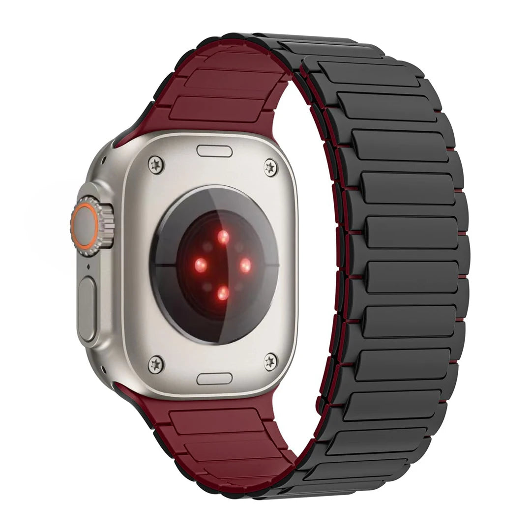 Silicone Magnetic Band for Apple Watch Strap Ultra 3 2 49mm 46mm 45mm 44mm 42mm 40 41mm Bracelet IWatch Series 11 10 9 8 7 6 SE