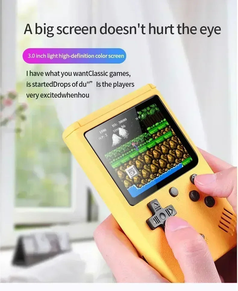 NGNG Portable Game Console with 500 Classic Retro Games 8 Bit 3.0-Inch Color Screen Perfect Birthday Gift for Kids