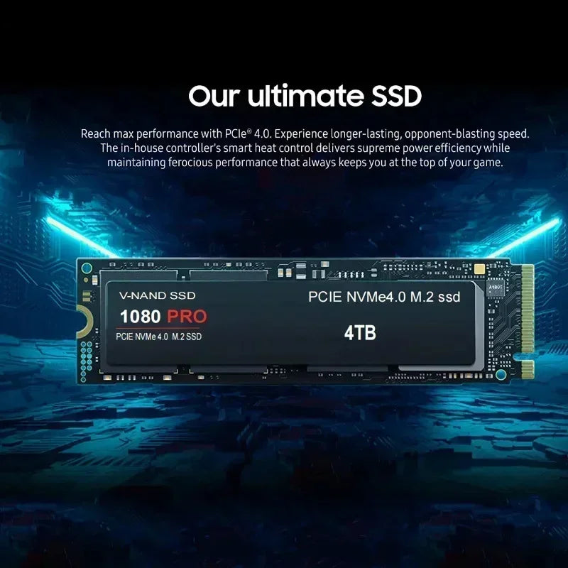 1080Pro SSD NVMe PCIe M2 1TB 2TB 4TB for PS5 High Speed Gaming Storage 2280