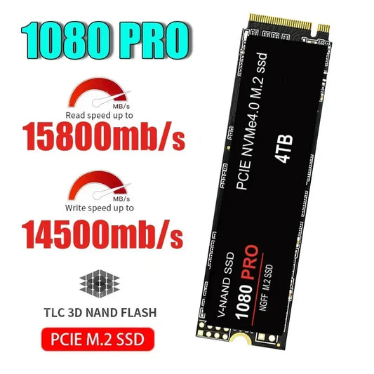 1080Pro SSD NVMe PCIe M2 1TB 2TB 4TB for PS5 High Speed Gaming Storage 2280