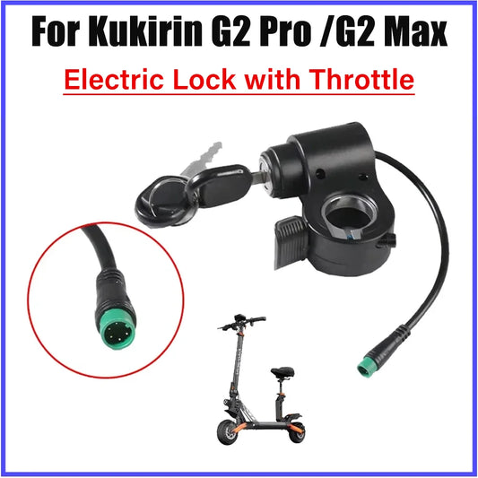 Electric Lock with Key Throttle For Kukirin G2 Pro /G2 Max Electric Scooter Accelerator switch Skateboard integrated Replacement