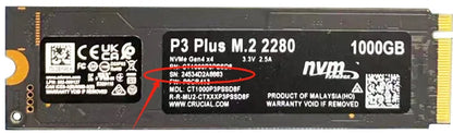 Crucial P3 Plus 1TB 2TB PCIe Gen4 3D NAND NVMe M.2 SSD, Up to 5000MB/s Solid State Drive for Gaming PC and Laptop(OEM Package)