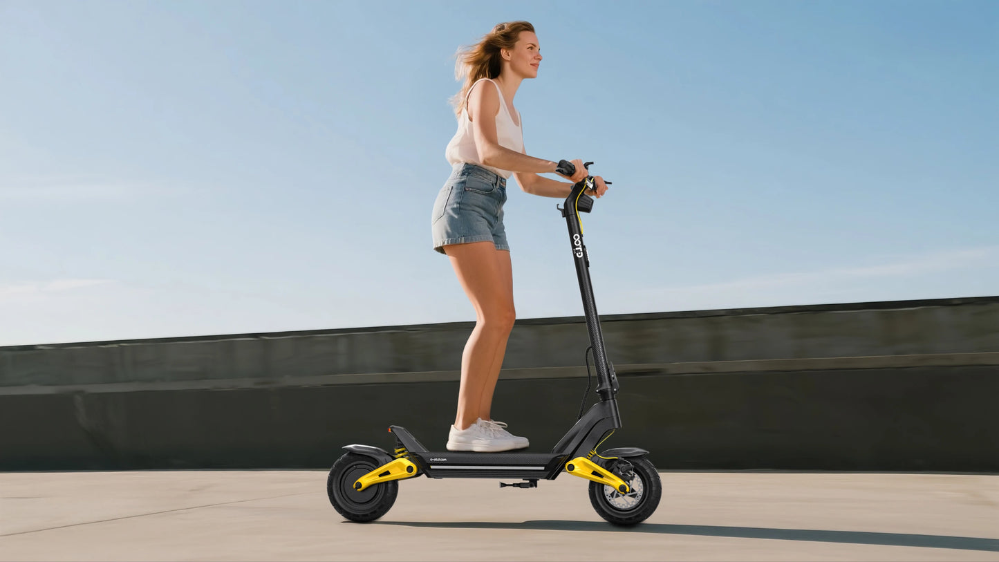 OOTD S10 E-Scooter 1400W Brand Motor 48V20AH Battery City Off-Road Electric Scooter Adult 10-inch Road Tires Foldable EScooters