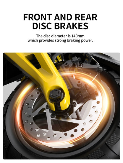 OOTD S10 E-Scooter 1400W Brand Motor 48V20AH Battery City Off-Road Electric Scooter Adult 10-inch Road Tires Foldable EScooters