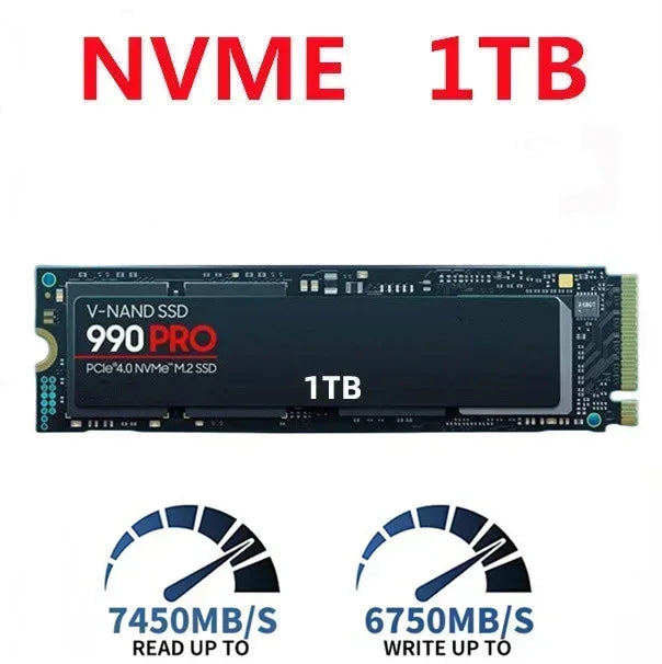 2025 SSD 990 PRO M2 NVMe 2TB 4TB Hard Drive High Performance for PC PS5 Laptop