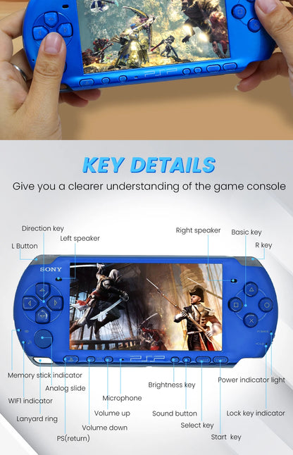 PlayStation Original PSP 3000 Handheld Game Console (PSP-3006) PlayStation Portable 3000 Game Console(Free Games)Cracked version