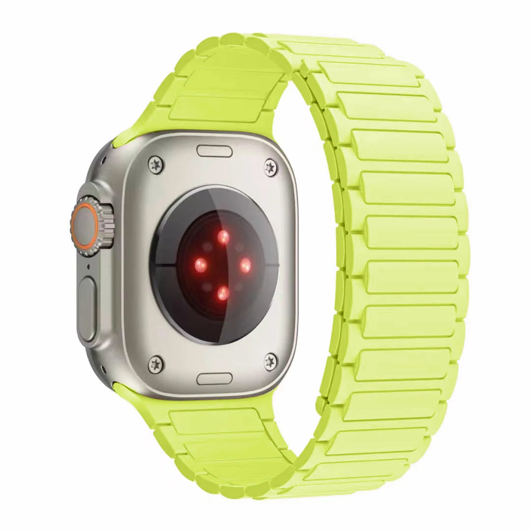 Silicone Magnetic Band for Apple Watch Strap Ultra 3 2 49mm 46mm 45mm 44mm 42mm 40 41mm Bracelet IWatch Series 11 10 9 8 7 6 SE
