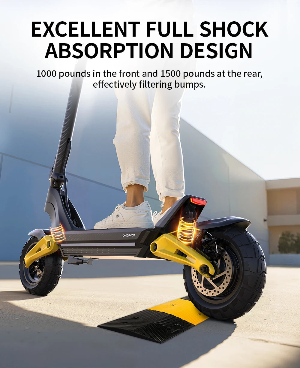 OOTD S10 E-Scooter 1400W Brand Motor 48V20AH Battery City Off-Road Electric Scooter Adult 10-inch Road Tires Foldable EScooters