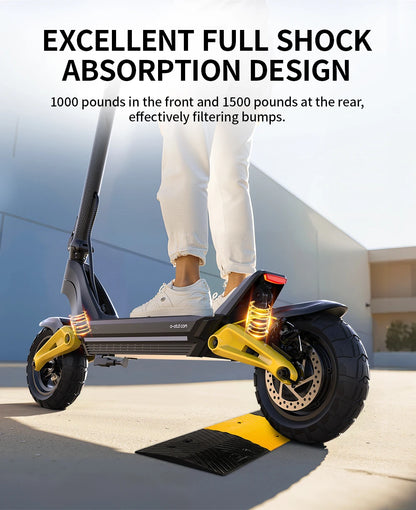 OOTD S10 E-Scooter 1400W Brand Motor 48V20AH Battery City Off-Road Electric Scooter Adult 10-inch Road Tires Foldable EScooters