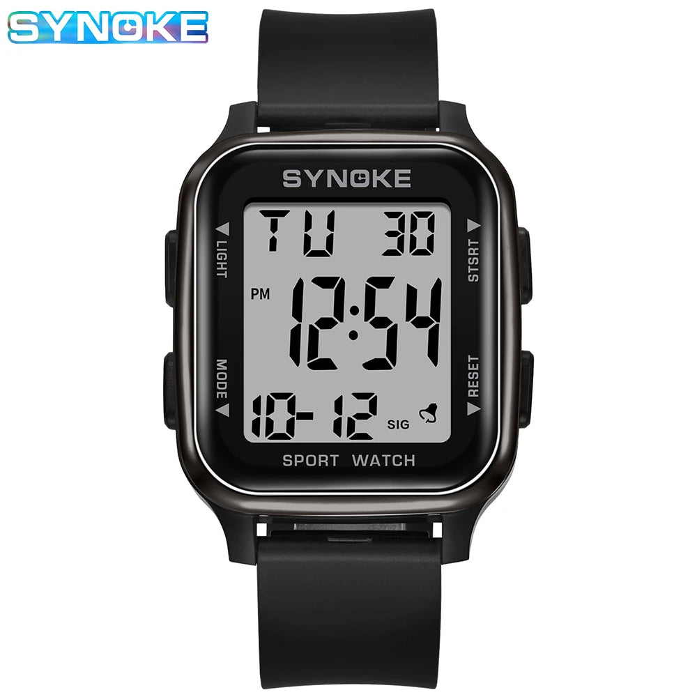 SYNOKE Outdoor Military Digital Watch New For Men Fashion Retro Men Watch Sports Waterproof Men Watch Multifunctional Luminous