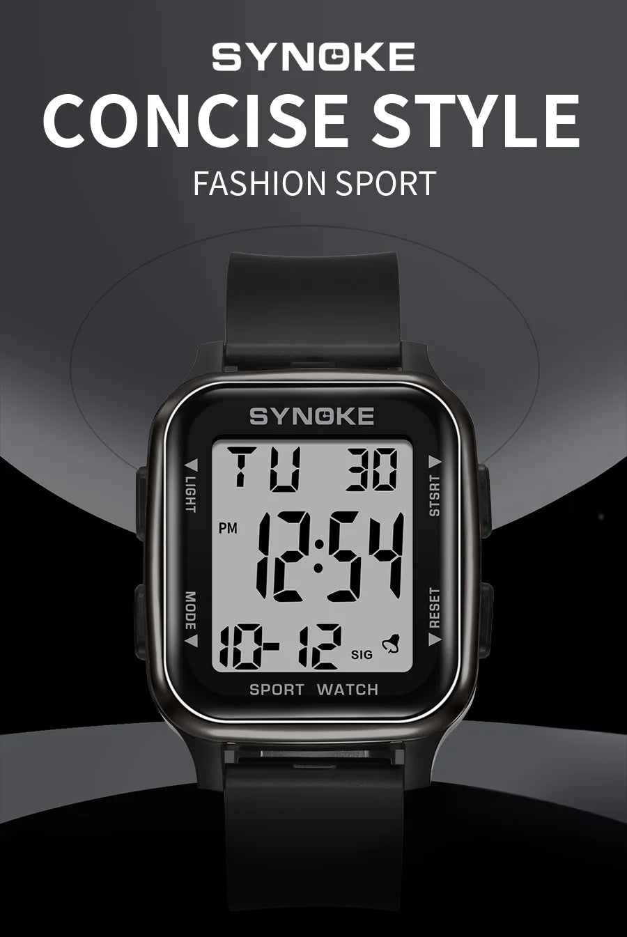 SYNOKE Outdoor Military Digital Watch New For Men Fashion Retro Men Watch Sports Waterproof Men Watch Multifunctional Luminous