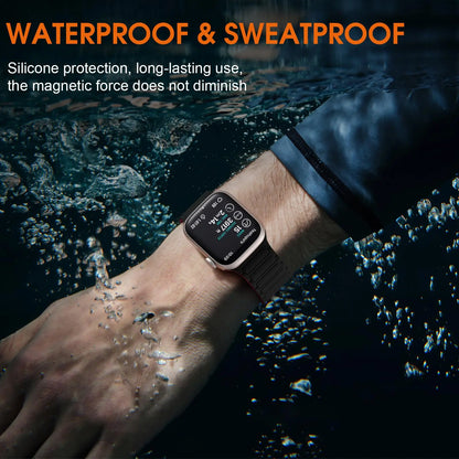 Silicone Magnetic Band for Apple Watch Strap Ultra 3 2 49mm 46mm 45mm 44mm 42mm 40 41mm Bracelet IWatch Series 11 10 9 8 7 6 SE