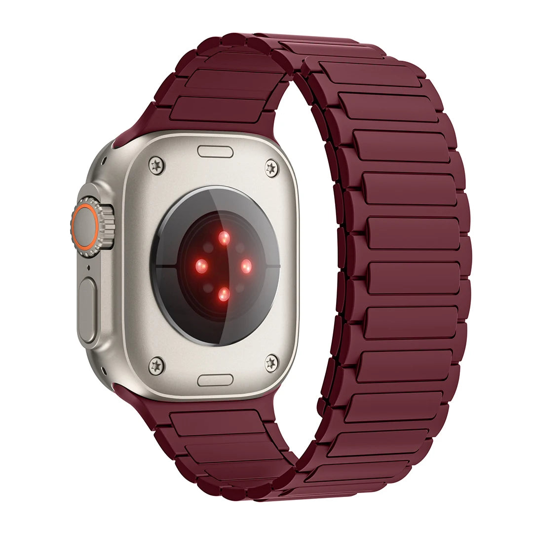 Silicone Magnetic Band for Apple Watch Strap Ultra 3 2 49mm 46mm 45mm 44mm 42mm 40 41mm Bracelet IWatch Series 11 10 9 8 7 6 SE