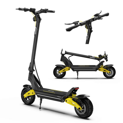OOTD S10 E-Scooter 1400W Brand Motor 48V20AH Battery City Off-Road Electric Scooter Adult 10-inch Road Tires Foldable EScooters