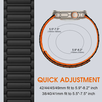 Silicone Magnetic Band for Apple Watch Strap Ultra 3 2 49mm 46mm 45mm 44mm 42mm 40 41mm Bracelet IWatch Series 11 10 9 8 7 6 SE