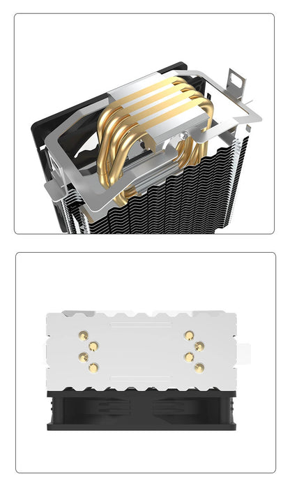 TEUCER CPU Cooler 4 Heat Pipes PC Radiator Cooling 3PIN PWM Silent Rgb Fan For Intel 1700 1150 1155 1156 1366 AM2/AM3/AM4 AMD